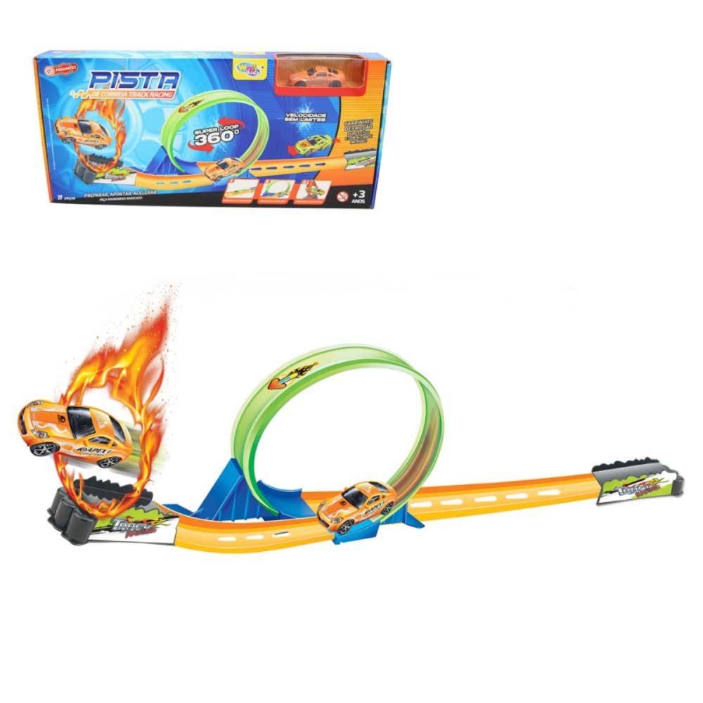 Pista de Corrida Loop 360º com Lançador - Brinquedo Infantil, Multicolorido, 3 Anos + - Imagem 12