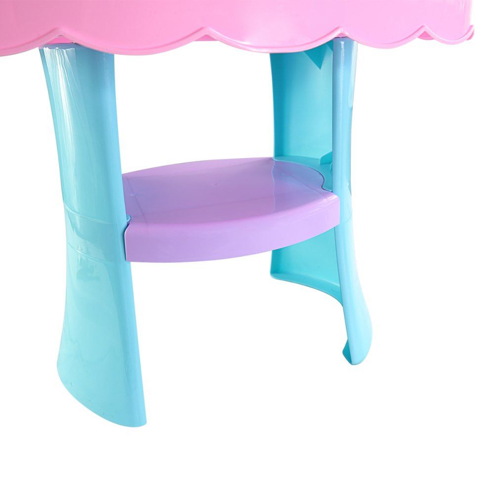 Salão de Beleza Infantil Penteadeira com Acessórios Completa Espelho Cadeira Rosa - Imagem 2