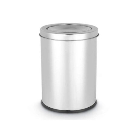 Lixeira Basculante Multiuso Inox 12 Litros Resistente Cozinha Banheiro Escritório