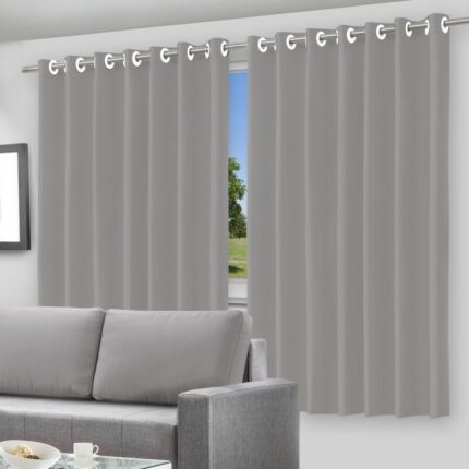 WE DROP - Cortina Blackout Pelicula C/Ilhos Cinza 280x280