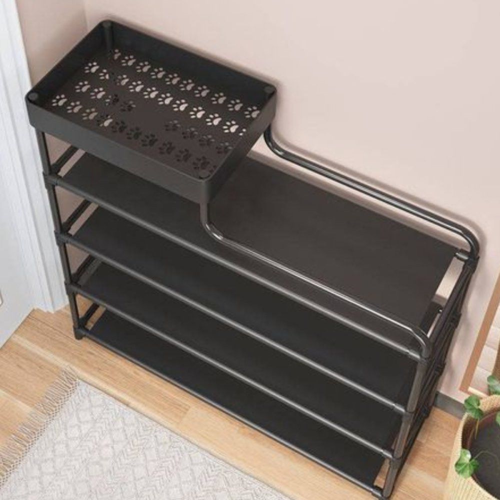 Sapateira Rack Multiuso 3 Nichos com Cestinho Sortido Organizador de Sapatos Branco 100cm - Imagem 7