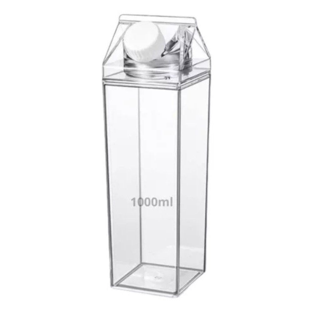 Garrafa Plástica Acrílico 1 Litro Multiuso Transparente Resistente Grande - Imagem 3