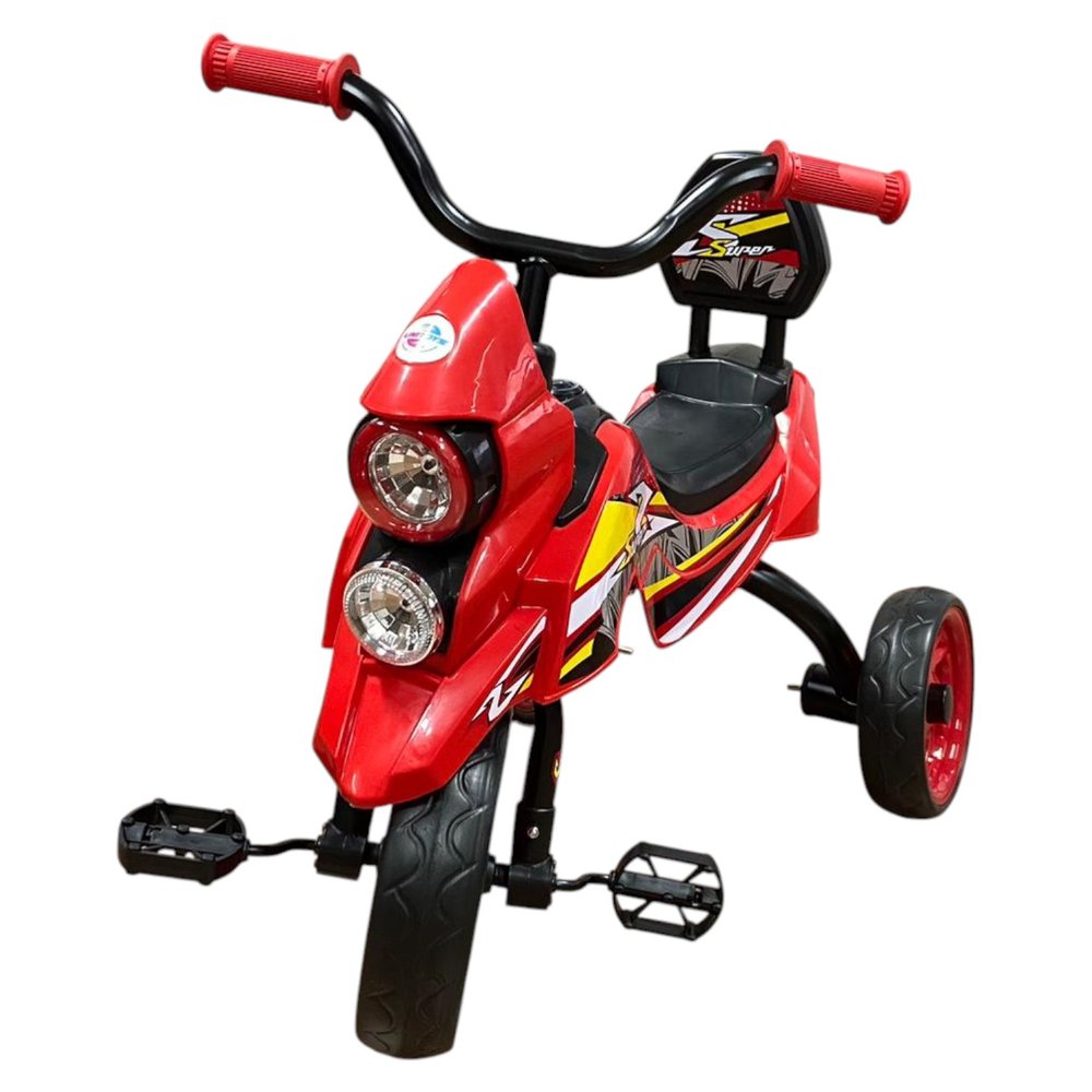 Triciclo Infantil Estilo Moto - Vermelho - Imagem 3