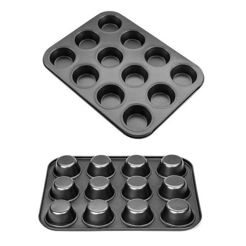 Forma para Cupcake e Pão de Queijo 12 Cavidades - Aço Carbono - Imagem 3