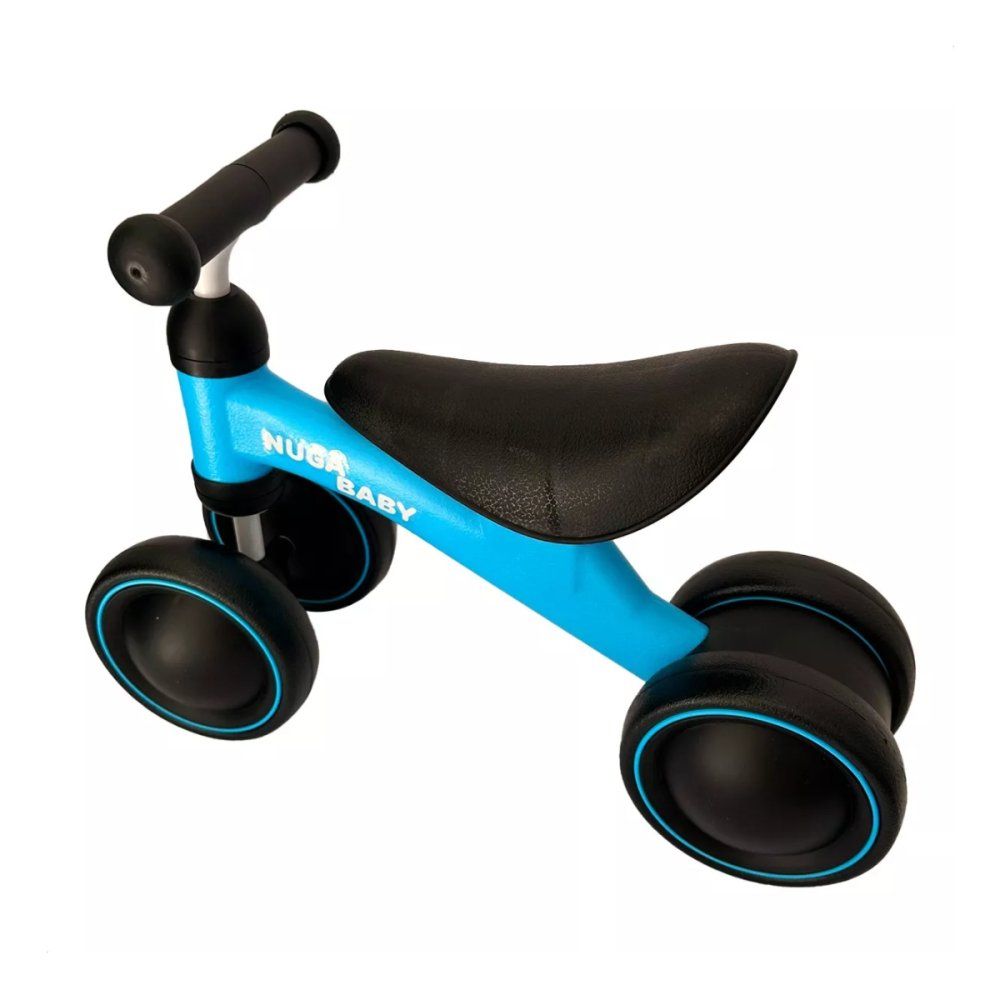 Bicicleta Infantil Sem Pedal 4 Rodas Azul Modelo Bike Segurança e Equilíbrio - Imagem 23