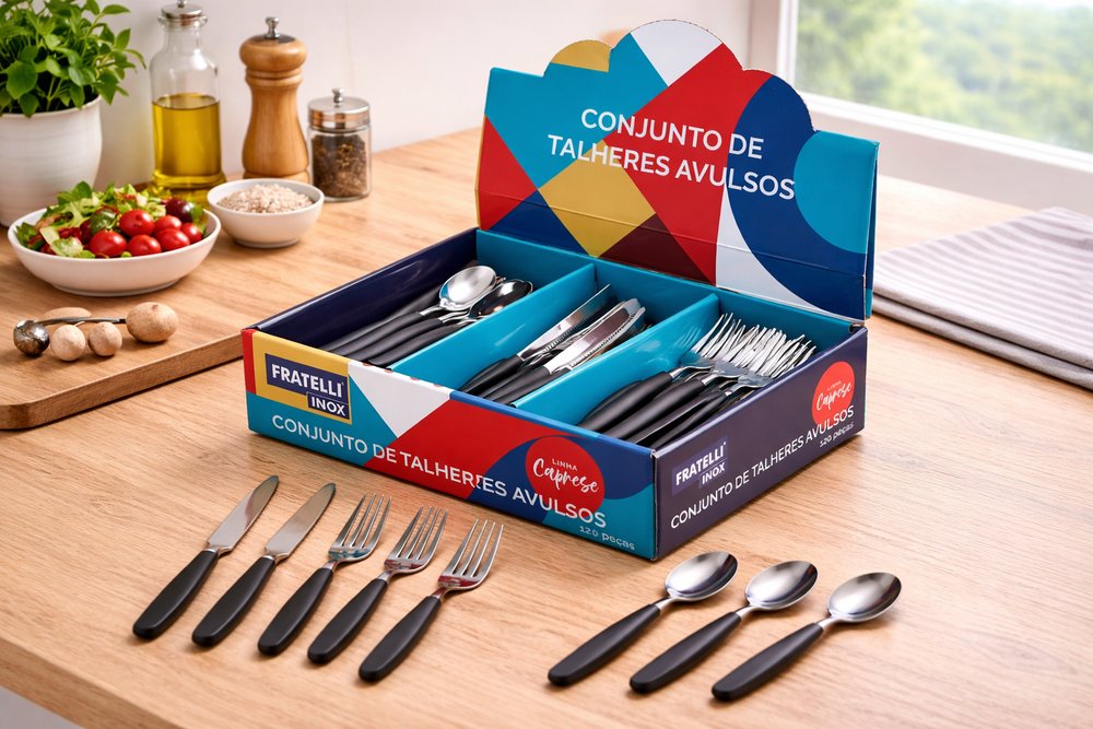 Conjunto de Talheres Avulsos 120 Peças - Preta - Imagem 3