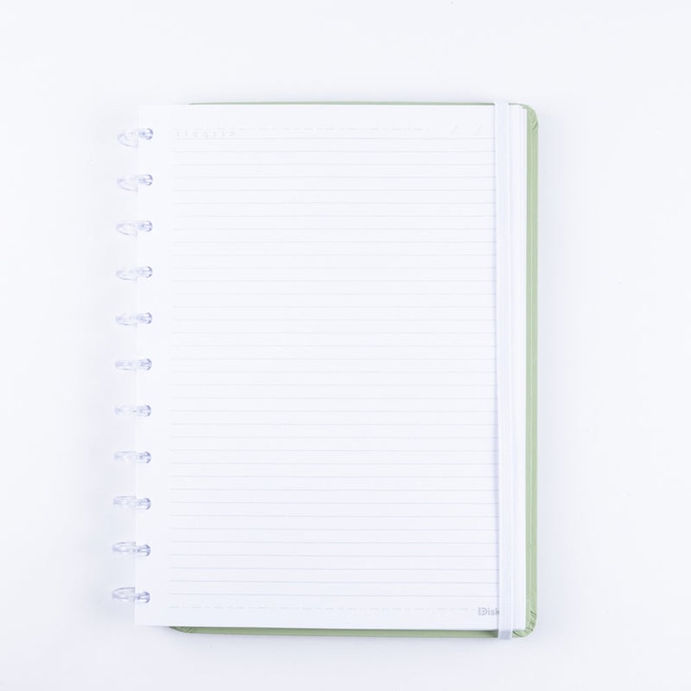 Caderno Pistache Disko Médio M Capa Dura Disco Reposicionável - Imagem 5