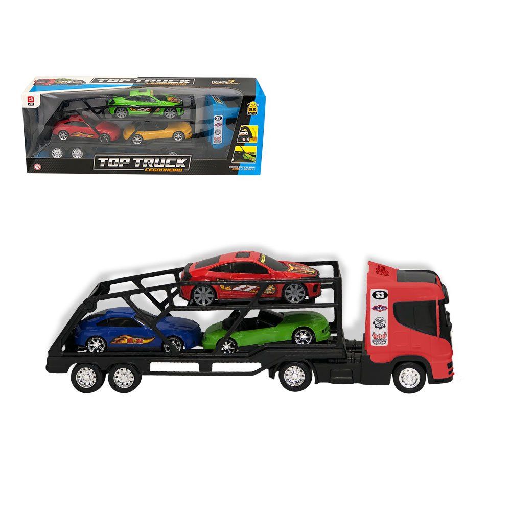 Caminhao Cegonheira Grande com 3 Carrinhos - Imagem 2