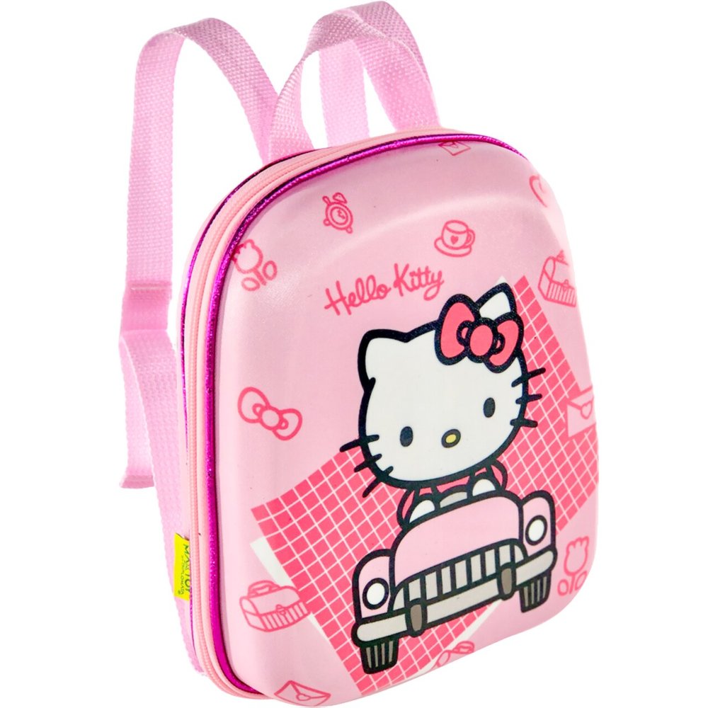 Mochila Infantil Hello Kitty Tamanho P Rosa Resistente Escolar Meninas Pequena