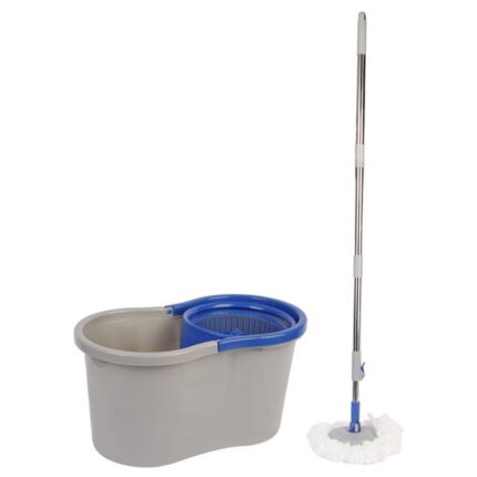 Mop Giratório 360º com Balde Duplo 14L Água Separada Cabo Ajustável 120cm Sortido