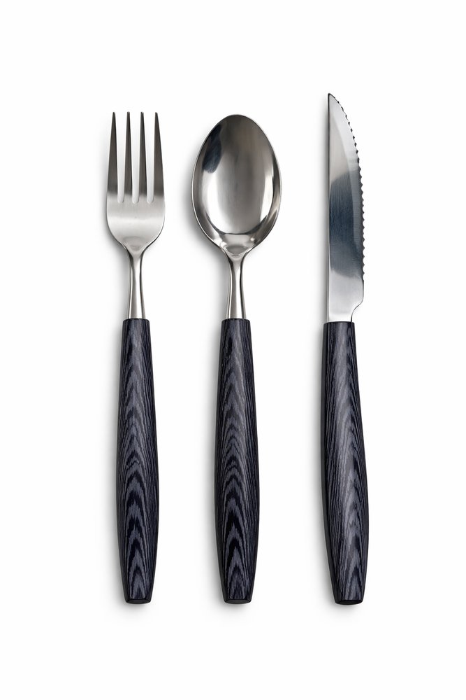 Conjunto talheres 12 peças de inox / Preta - Imagem 2