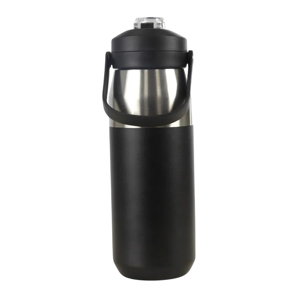 Garrafa Térmica Inoxidável AHU Legendários 750ml Preta Vácuo Bebidas Quentes Frias Durável