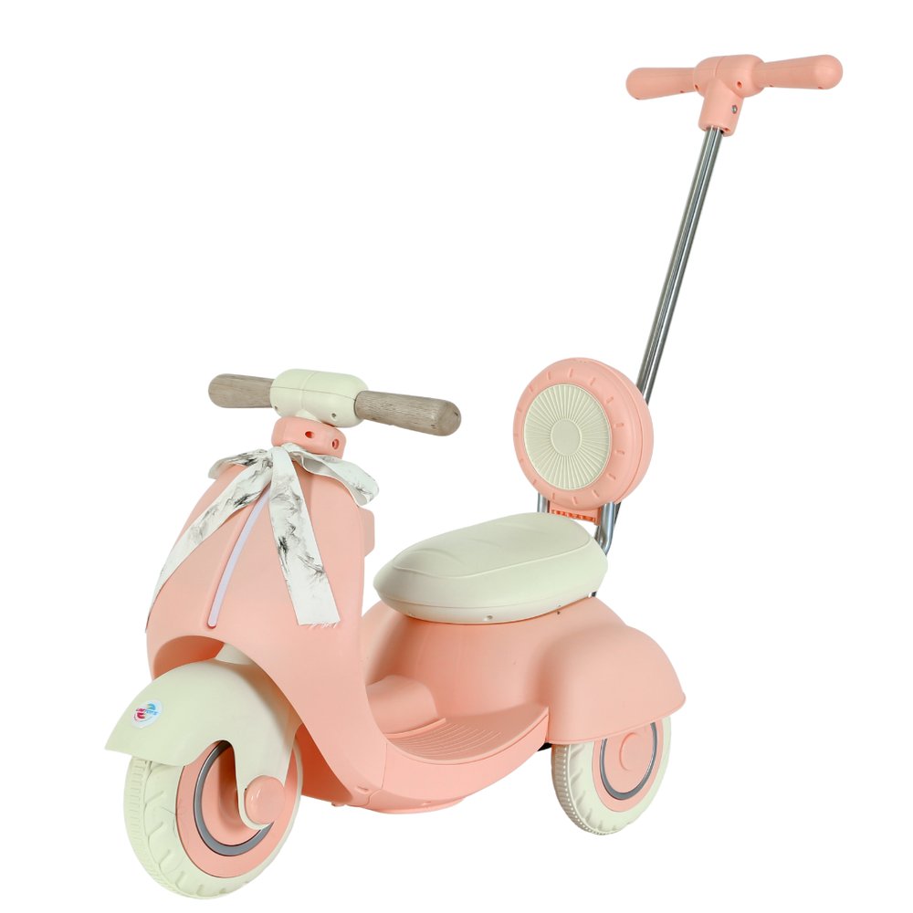 Moto Elétrica Infantil 6V com Empurrador – Rosa - Imagem 4