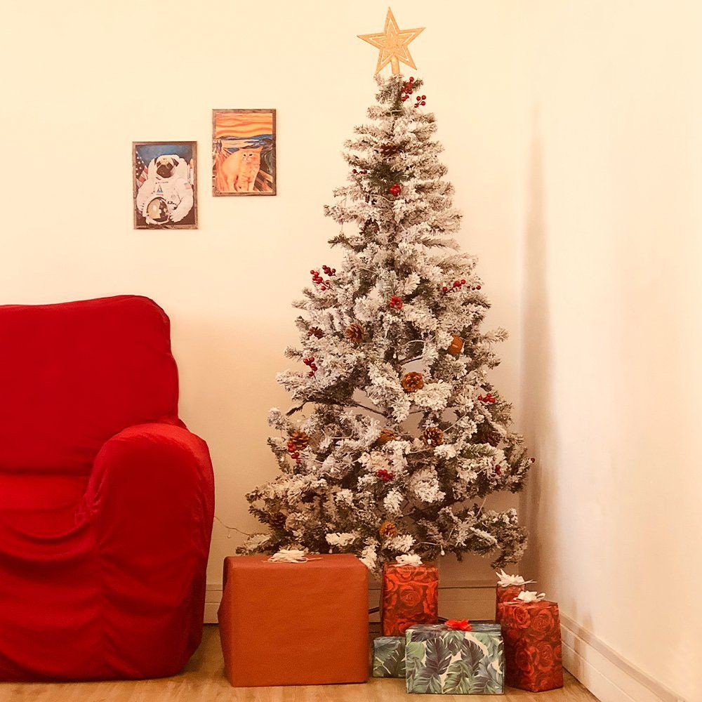 Árvore de Natal 1,80m Luxo Verde 611 Galhos Pinheiro Favorito Decorativa Natal - Imagem 5