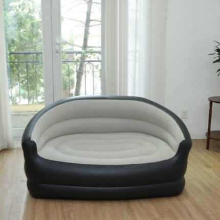 Mini Sofá Inflável 2 Lugares Resistente Compacto Fácil Transporte para Casa e Jardim