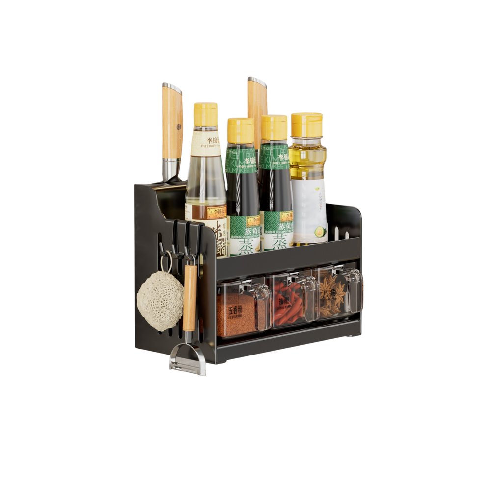Organizador de Parede Multiuso para Temperos, Condimentos e Utensílios - Imagem 2