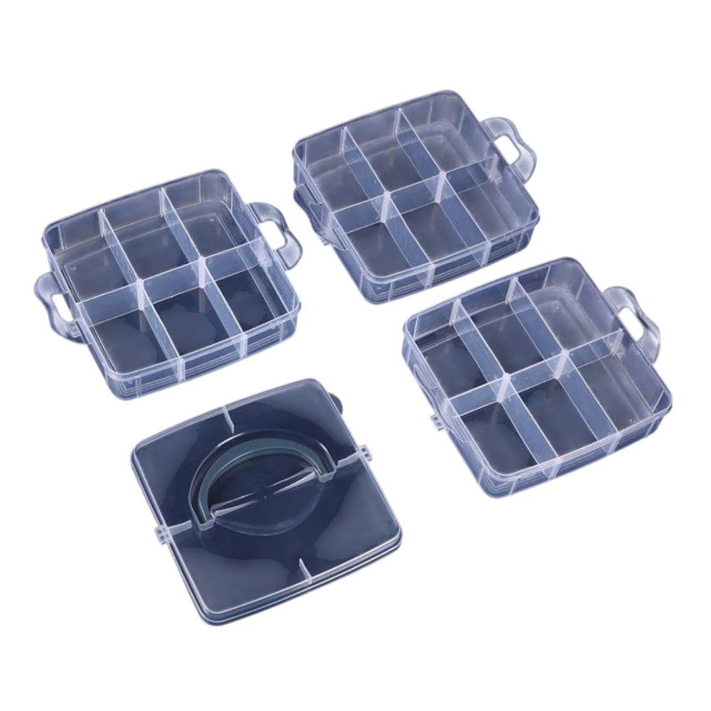 Cesto Organizador Multiuso 3 Compartimentos Plástico Resistente Branco 30x20x15cm - Imagem 2