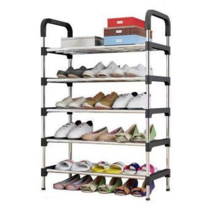 Sapateira 5 Prateleiras MDF Branco 80cm Organizador de Sapatos Compacto para Quarto