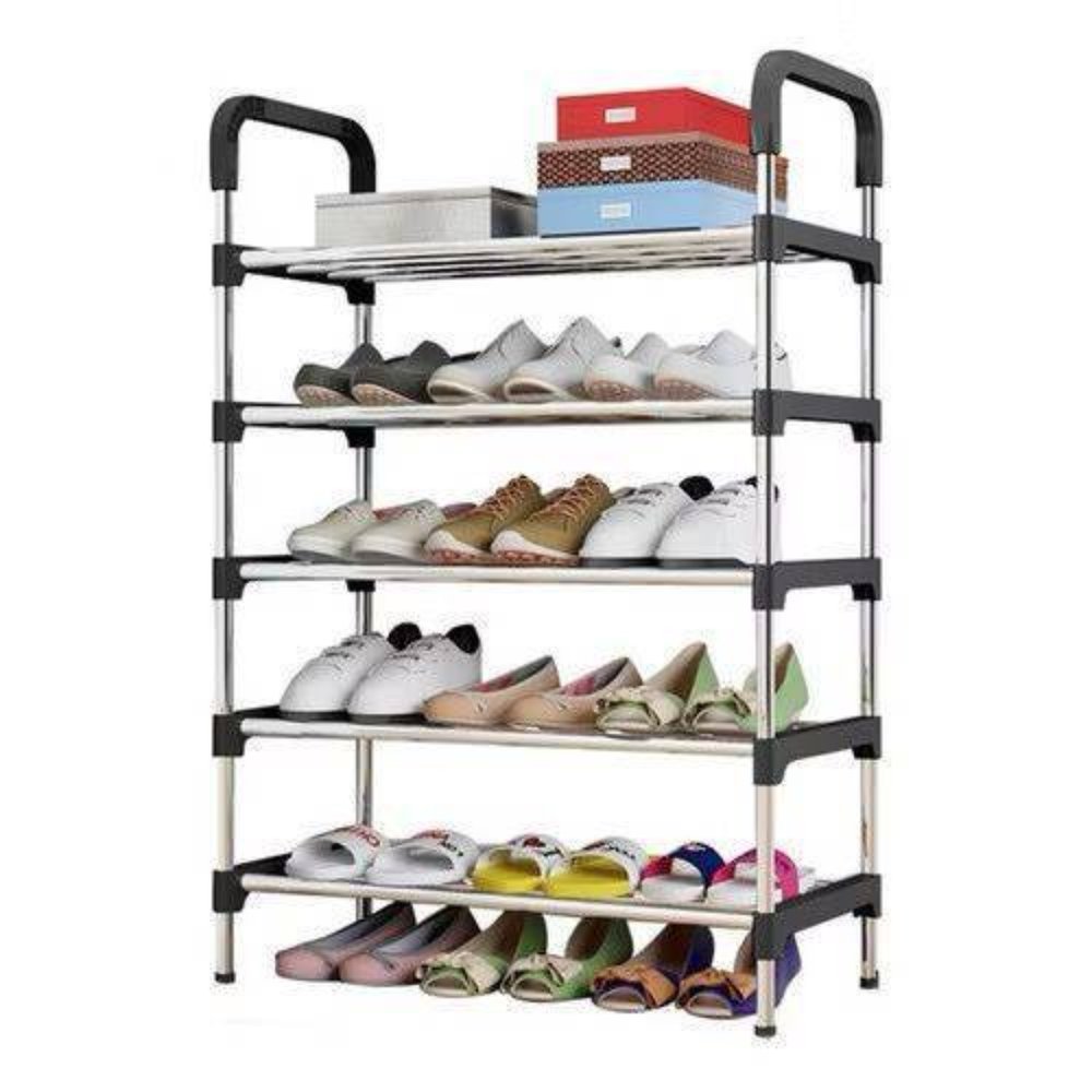 Sapateira 5 Prateleiras MDF Branco 80cm Organizador de Sapatos Compacto para Quarto