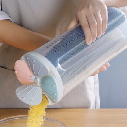 Pote Plástico Armazenamento 4 Divisórias 2,8 Litros Transparente Organizador Cozinha