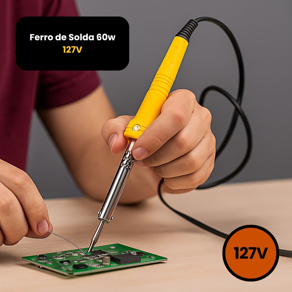 Ferro de Solda 40W 127V Profissional Ponta de Cobre Rápido Aquecimento Compacto - Imagem 4