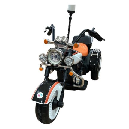 Moto Elétrica Infantil 12V Chopper Branca com Sirene e Rodas de Borracha - Veículo Criança