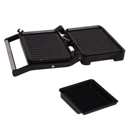 Sanduicheira Elétrica Grill 1000W 127V Inox Antiaderente Compacta com Prensa Ajustável