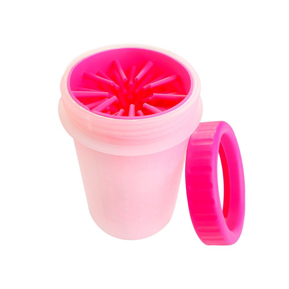 0skxr3wl9jue-xl.jpg Lava-Patas para Cachorros Médios Rosa Limpeza Fácil Resistente Seguro Banho Pet - Imagem 1