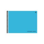 Caderno de Cartografia e Desenho Capa Lisa Azul 100 folhas 150g A4 Papel Sulfite Profissional