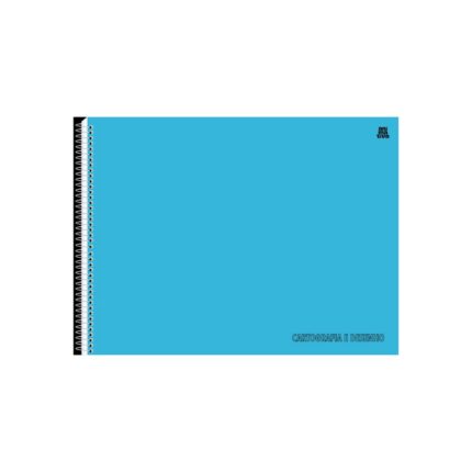 Caderno de Cartografia e Desenho Capa Lisa Azul 100 folhas 150g A4 Papel Sulfite Profissional
