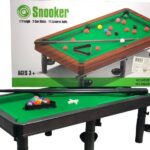 Brinquedo Mesa de Bilhar Snooker Sinuca Infantil Compacta Madeira 2 Tacos