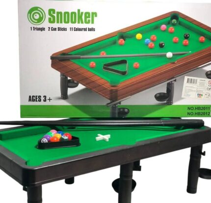 Brinquedo Mesa de Bilhar Snooker Sinuca Infantil Compacta Madeira 2 Tacos