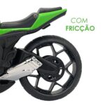 Super Moto 1600 Esportiva Verde com Rodas de Fricção - Brinquedo Infantil Resistente e Realista - Imagem 2