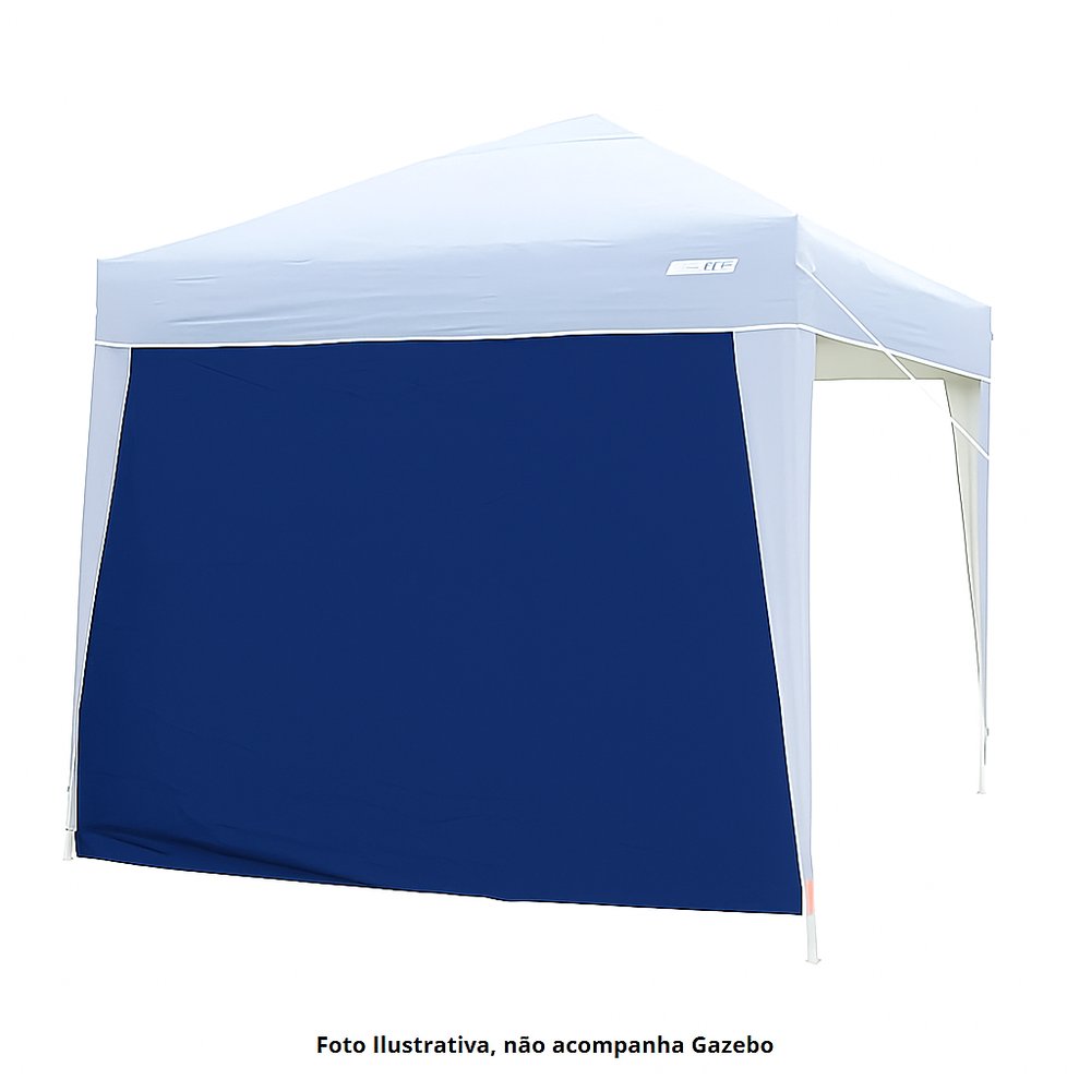 352100-AZ_prep_1779732468182_2-1.jpg Parede para Gazebo Azul 3x3m Proteção Contra Sol e Chuva Tecido Resistente Azul - Imagem 1