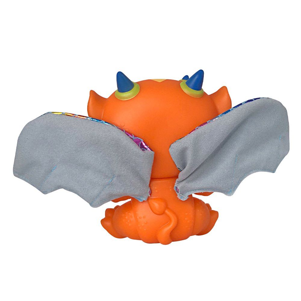 Bebê Dragão Flying Baby Laranja com Asas de Vinil Brinquedo Colecionável 20cm - Imagem 2