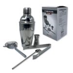 Kit Bar 5pçs Coqueteleira Profissional Aço Inox 550ml Completo Para Caipirinha Bartender
