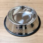 Comedouro Antiderrapante Redondo Pequeno Para Cachorro e Gato - Inox