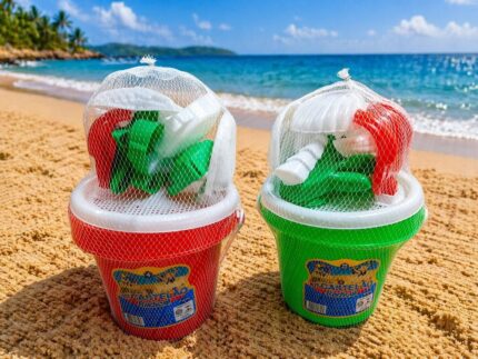 Kit Castelo Balde Praia Infantil 9 Peças