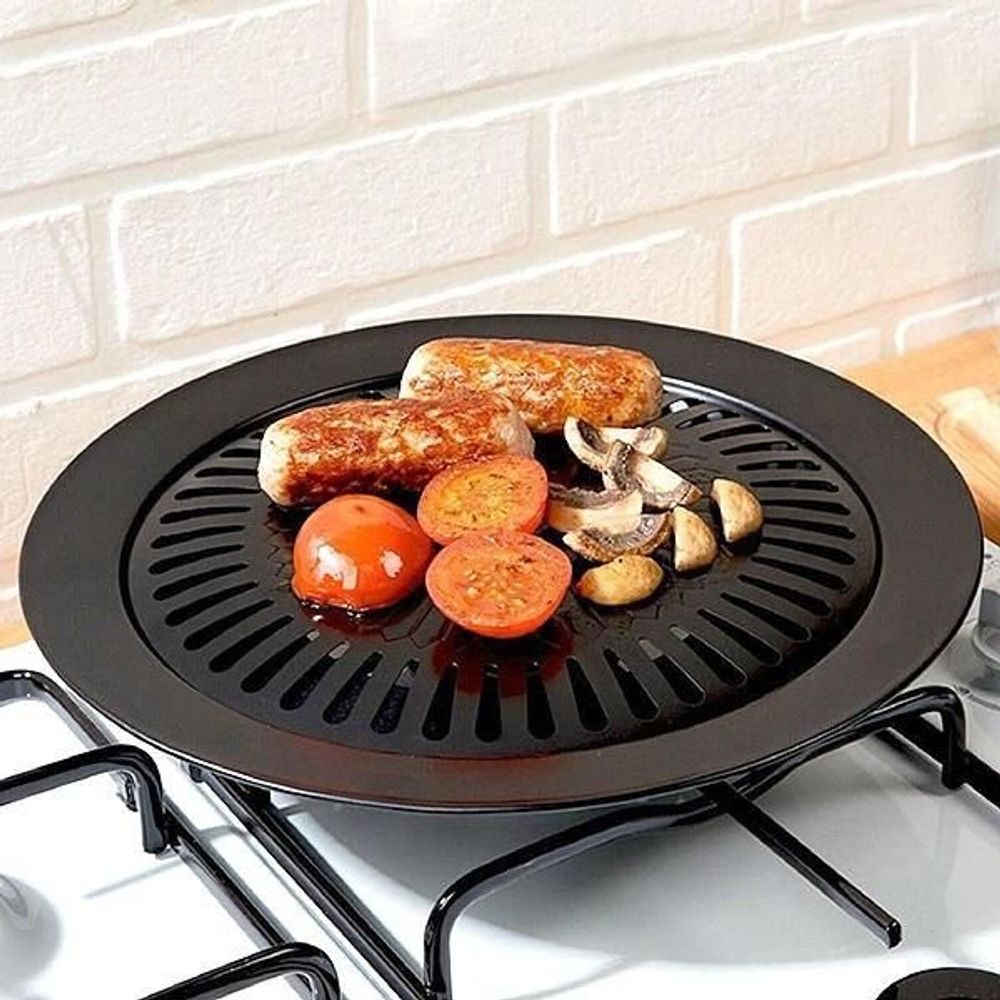 Churrasqueira de Fogão TopGrill 32 cm Preta Sem Fumaça Grill Portátil Fácil Limpeza - Imagem 31