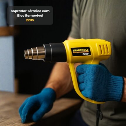 Soprador Térmico 2000W 220V com Bico Removível Ar Quente Ajustável Ferramenta Automotiva