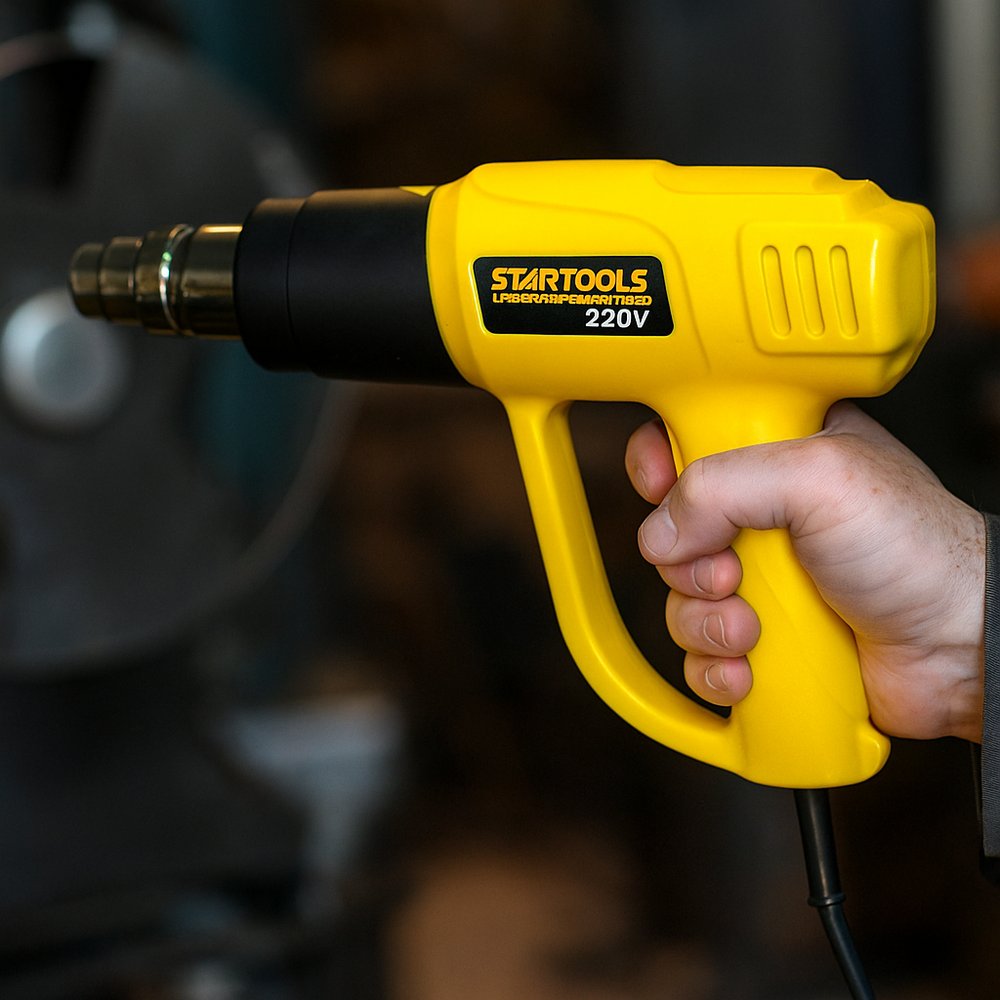 Soprador Térmico 2000W 220V com Bico Removível Ar Quente Ajustável Ferramenta Automotiva - Imagem 2