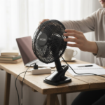 Ventilador de Mesa Portátil 220V com Oscilação 6 Pás 30cm Sortido Eficiente - Imagem 2