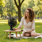 Ventilador de Mesa Portátil 220V com Oscilação 6 Pás 30cm Sortido Eficiente - Imagem 3