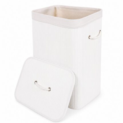 Cesto de Bambu com alcas e tampa 70L