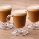 3 Peças de Caneca Cappuccino vidro 250ml