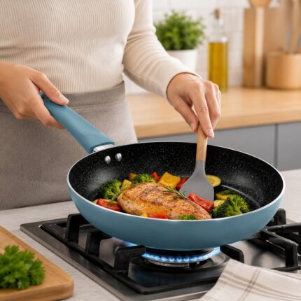 Frigideira Antiaderente com Revestimento Cerâmico 28cm - Azul