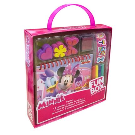 Livro Fun Box Minnie com Acessórios Educativos para Crianças 3+ com Atividades Lúdicas e Didáticas Colorido