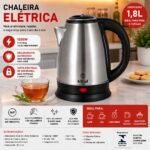 Chaleira Elétrica 1.8Lts 1000W 127V Inox