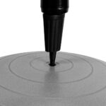 Bola de Ginástica para Pilates Cinza com Bomba de Ar Antiestouro 65cm Fitness