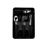 Jogo de Faqueiro Inox 25 Peças Com Gaveteiro Organizador Cozinha Sortido